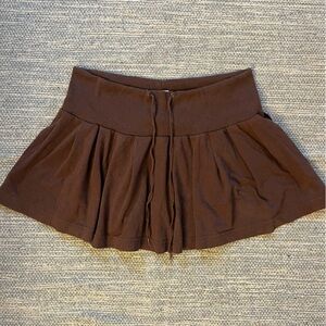 Y2K Self Esteem Brown Mini Skirt Medium